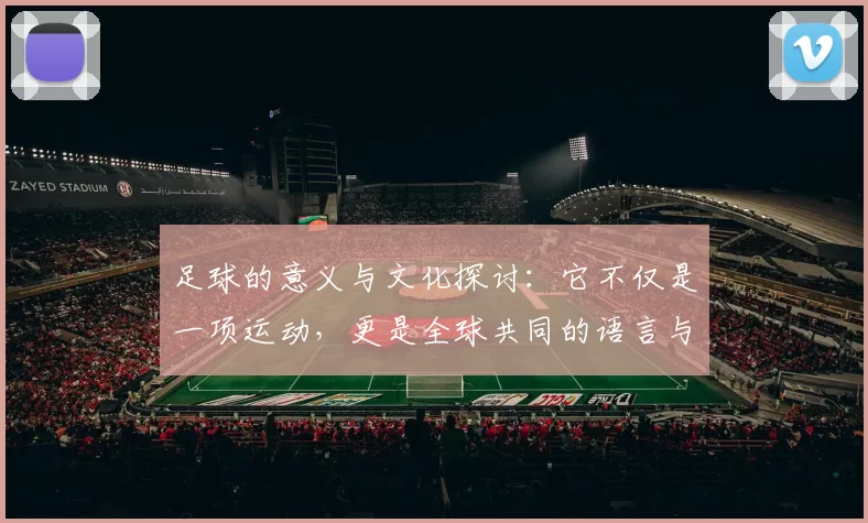 足球的意义与文化探讨：它不仅是一项运动，更是全球共同的语言与情感纽带